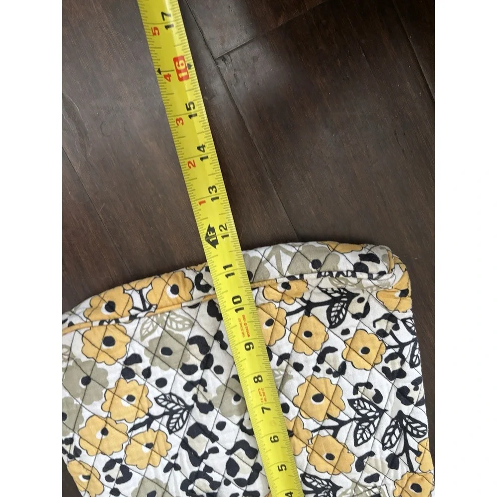 VERA BRADLEY Go Wild Yellow Black Hipster Crossbody Purse Cotton Quilted Bag